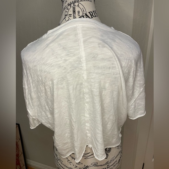 White Graphic Box T-Shirt with Orange Positano Italy - Picture 3 of 7